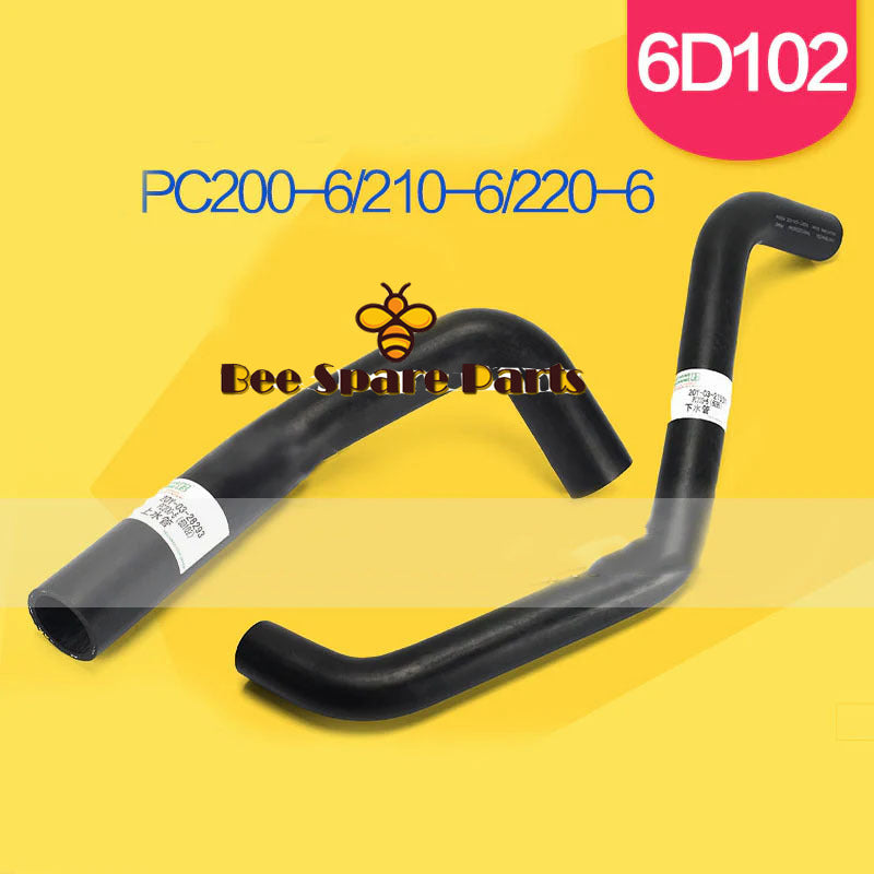 Buy Upper Hose 20Y-03-21290 Lower Hose 20Y-03-21890 for Komatsu Excavator PC200-6 PC210-6 PC220-6 PC230-6 Engine 6D102