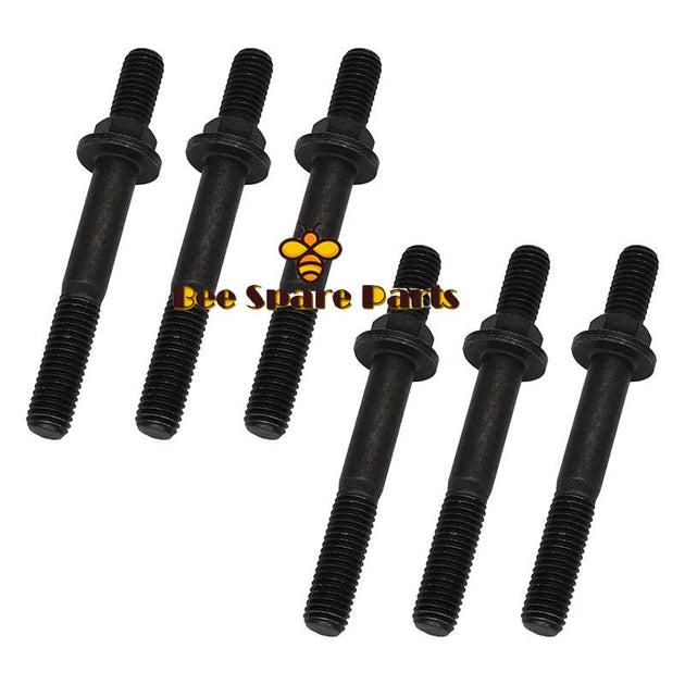 3944655 Exhaust Manifold Bolts Studded Flange Cap Screw 6 PCS Compatible With Cummins 6BT QSB6.7 3.9 5.9 4BT