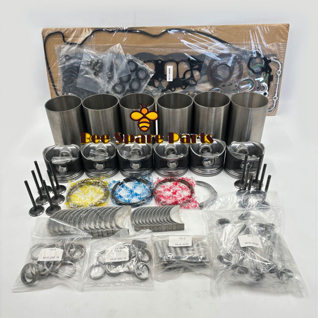 6BG1 Cylinder Piston 1-12111-471-0 Ring Valve Gasket Kit Bearing Bush For Isuzu Engine Overhaul Parts Kit