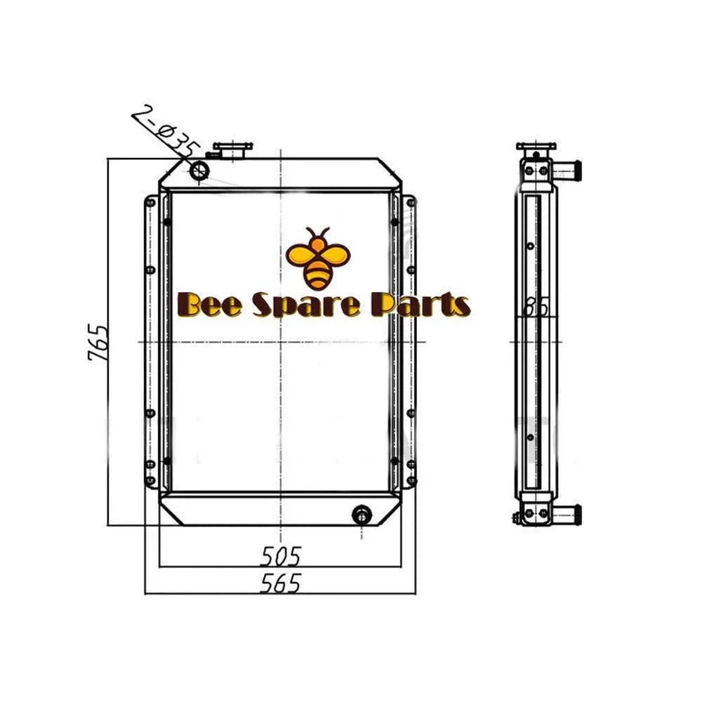Fits Doosan Daewoo DH55-7 S55W-V DH55 DH55-5 Excavator Radiator 202-00015B-BeeSpareParts