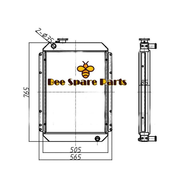 Fits Doosan Daewoo DH55-7 S55W-V DH55 DH55-5 Excavator Radiator 202-00015B-BeeSpareParts