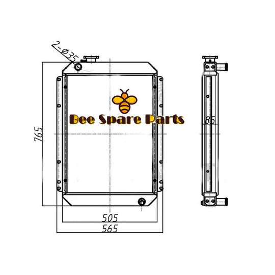 Fits Doosan Daewoo DH55-7 S55W-V DH55 DH55-5 Excavator Radiator 202-00015B-BeeSpareParts