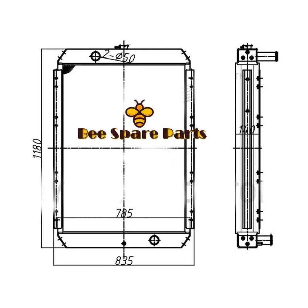 Fits Doosan Daewoo Solar 255LC-V 230LC-V 13G21000 202-00022C Excavator Radiator-BeeSpareParts