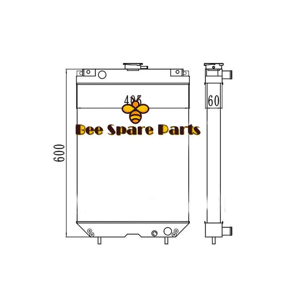 Fits For Komatsu PC58 PC58UU-3 Excavator Radiator 20U-03-41110-BeeSpareParts