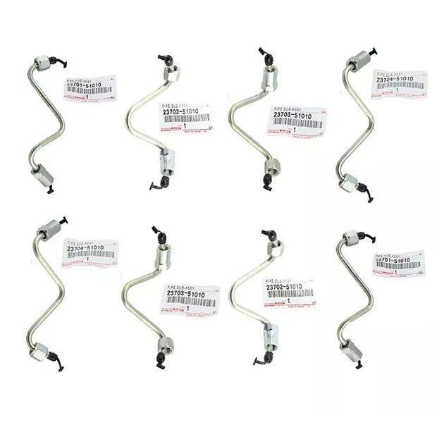 Fits For Toyota LandCruiser VDJ200 1VD 4.5 Diesel V8 Injector Fuel Load Pipe 2 Sets-BeeSpareParts