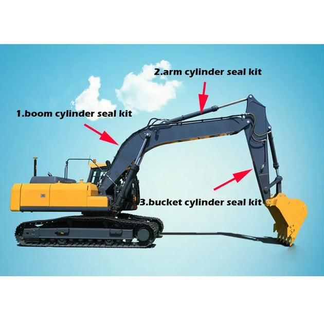 Fits Hitachi Excavator ZAX55 Boom Cylinder Seal Kit Arm Cylinder Seal Kits Brucket Cylinder Seal Kits High Quality-Replacement Aftermarket Parts