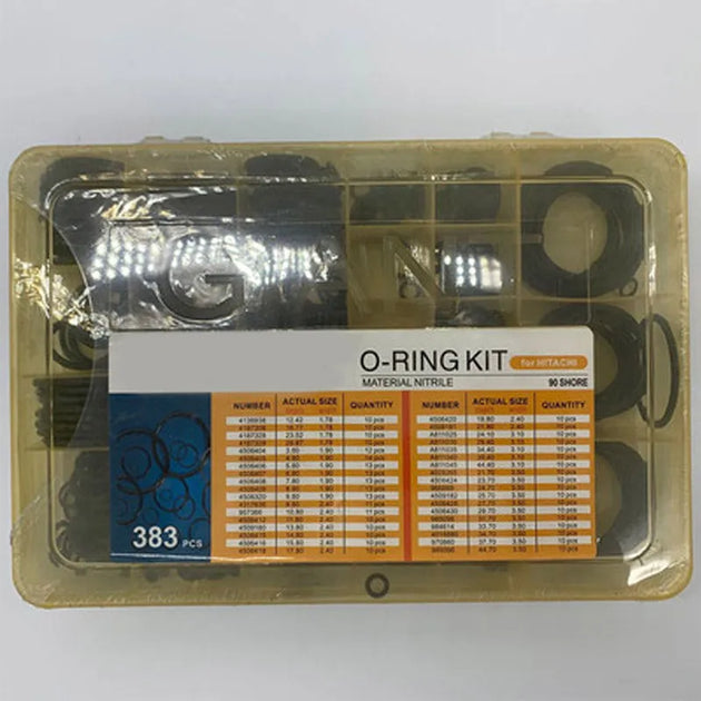 Fits Hitachi Excavators O Ring Repair Box Excavator Accessories 383pcs-Replacement Aftermarket Parts