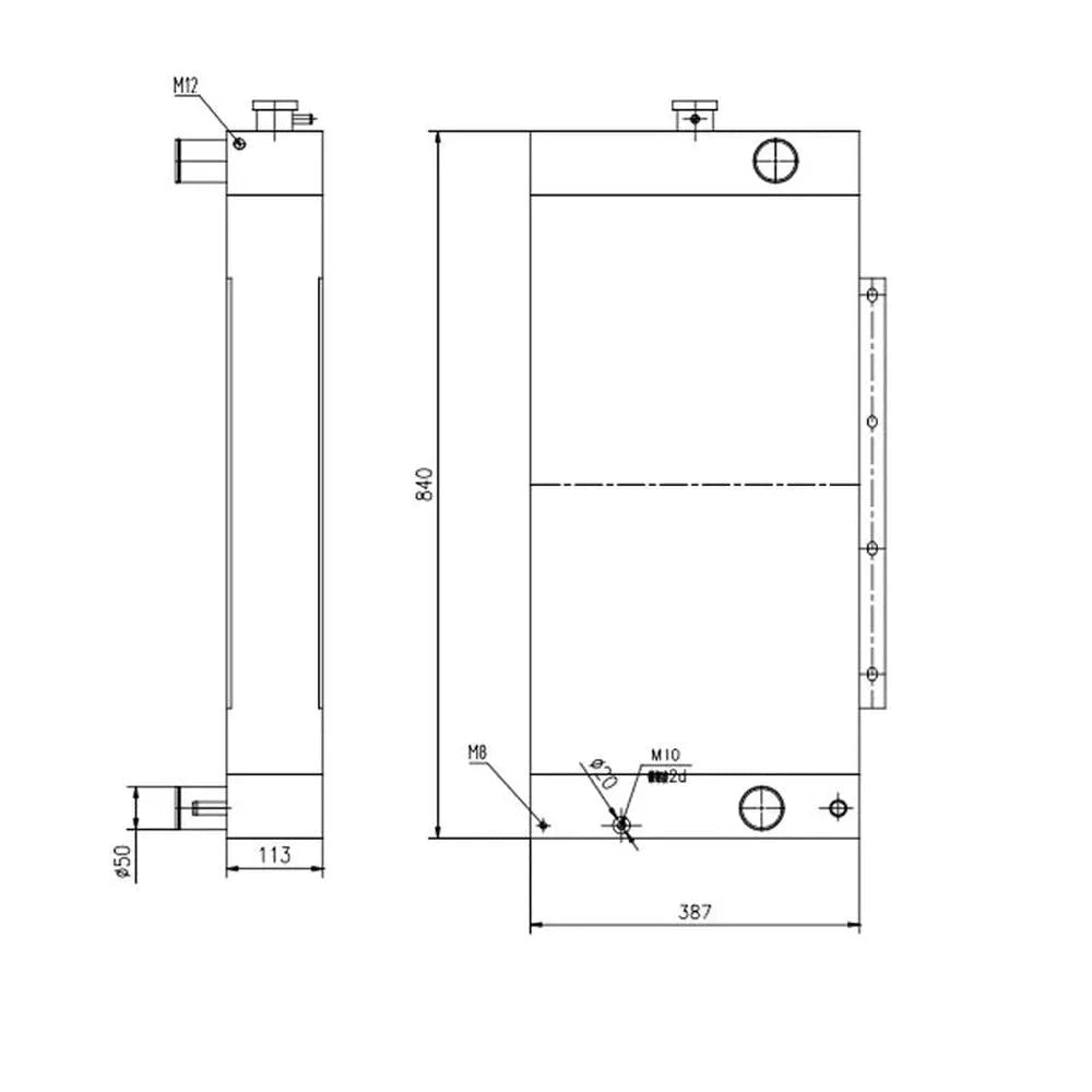 Fits JCB JS110 JS130W Excavator Radiator 30/926178-BeeSpareParts