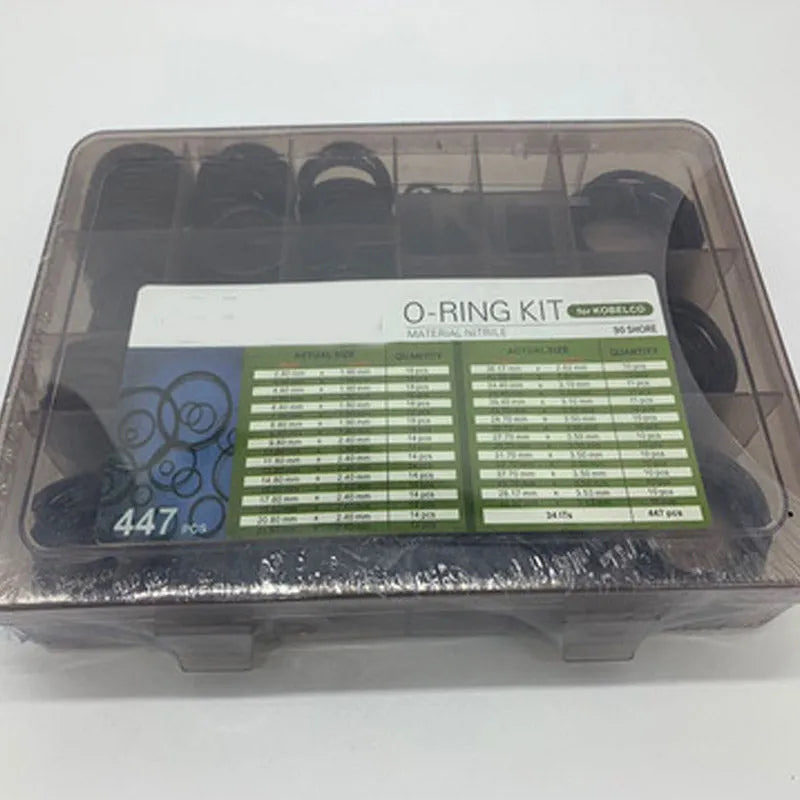 Fits Kobelco Excavators O Ring Repair Box Excavator Accessories 447pcs-BeeSpareParts