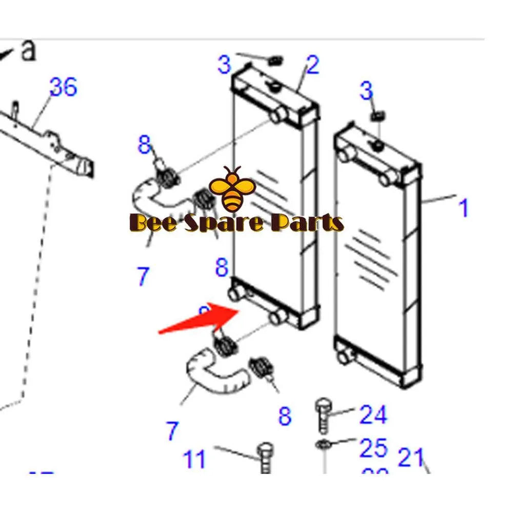 Fits Komatsu WA480-6 WA450-6 WA470-6 Radiator 421-03-44190-BeeSpareParts