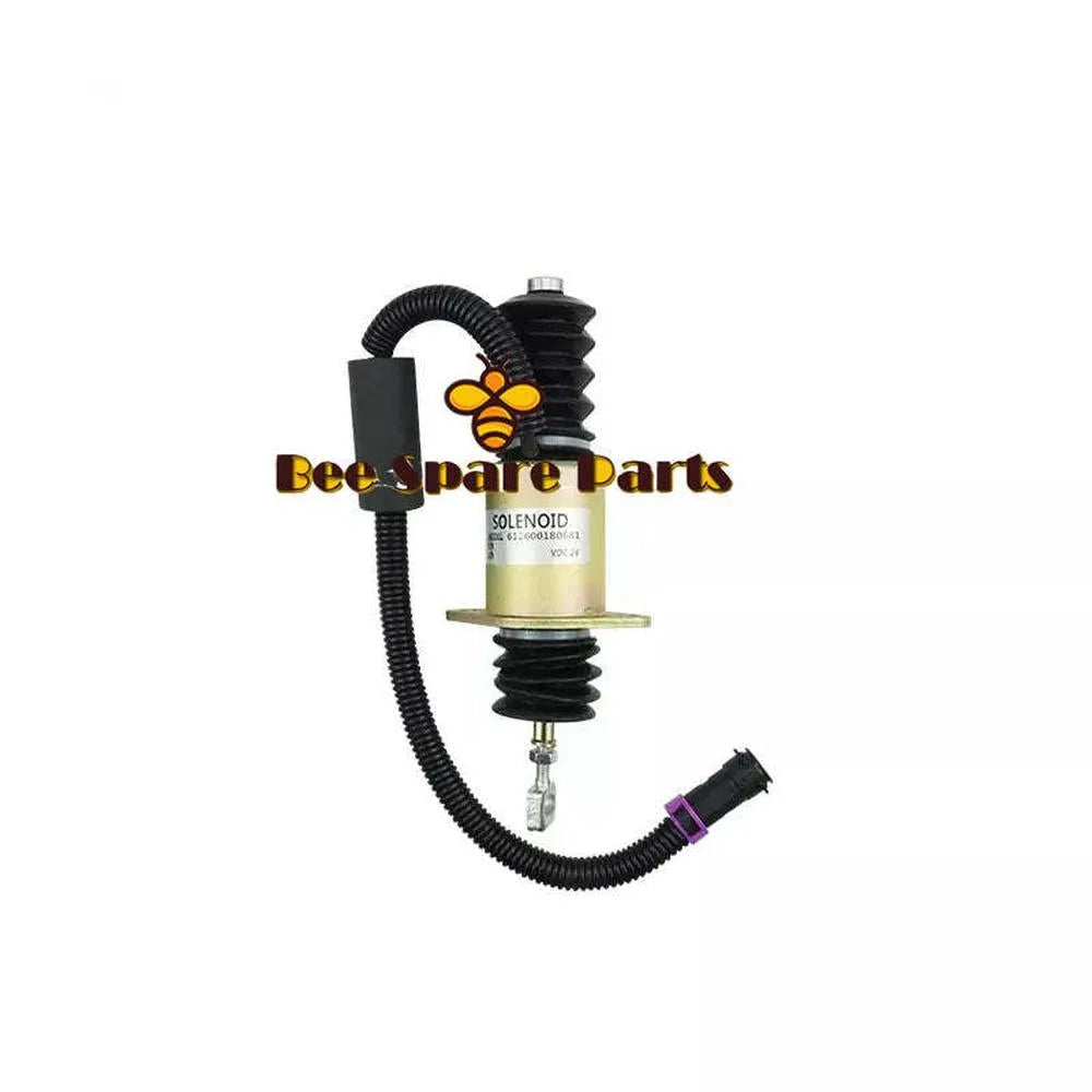 Fits Weichai WP6 marine engine spare parts 24v stop solenoid 612600180681 stop switch-Replacement Aftermarket Parts