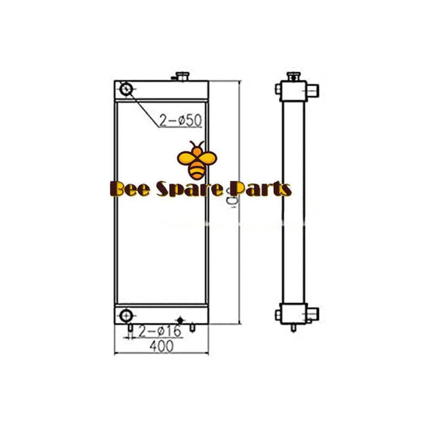 For Case Excavator CX240 CX240LR Water Tank Radiator Core ASS'Y LN00065-Replacement Aftermarket Parts