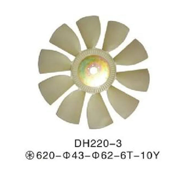 For Doosan Daewoo Excavator DH220-3 Fan Blade-BeeSpareParts