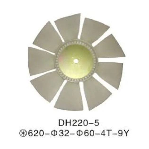 For Doosan Daewoo Excavator DH220-5 Fan Blade-BeeSpareParts