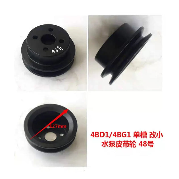 For Excavator Parts Kobelco Sumitomo Isuzu 4BD1 4BG1 Engine Fan Water Pump Pulley Single Slot-BeeSpareParts