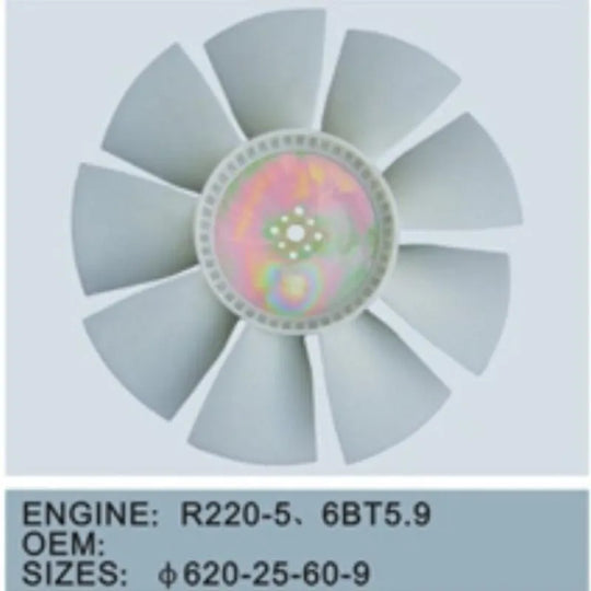 For Hyundai Excavator R220-5 Fan Blade-Replacement Aftermarket Parts