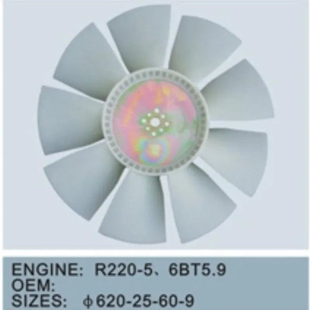 For Hyundai Excavator R220-5 Fan Blade-Replacement Aftermarket Parts