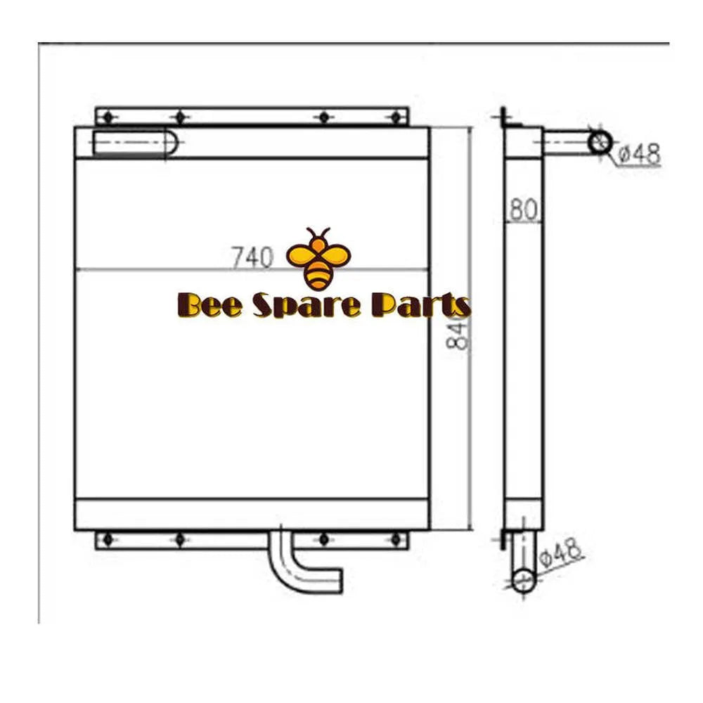 For Kato Excavator HD700-5 Hydraulic Oil Cooler-Replacement Aftermarket Parts