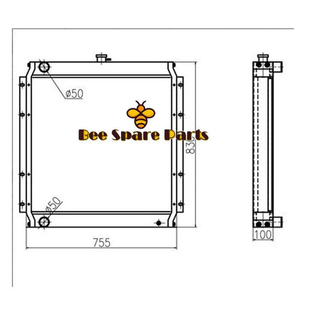 For Kato Excavator HD820V Water Tank Radiator ASS'Y-Replacement Aftermarket Parts
