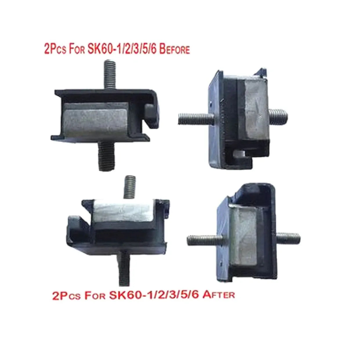 For Kobelco SK60-1 SK60-3 Engine Mounting Rubber Cushion Feet Bumper-BeeSpareParts