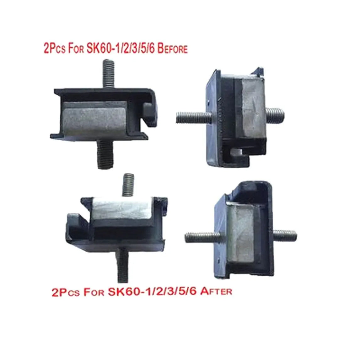 For Kobelco SK60-1 SK60-3 Engine Mounting Rubber Cushion Feet Bumper-BeeSpareParts