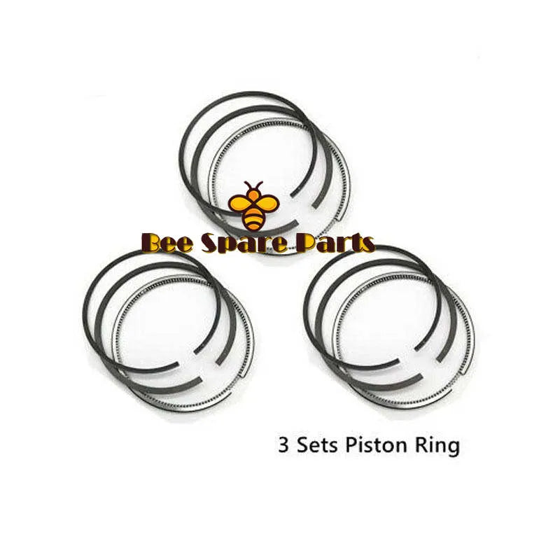 For Yanmar Engine 3TNE88 Komatsu Engine 3D88 STD Piston Ring 3 Units 1 Set YM129001-22500-BeeSpareParts