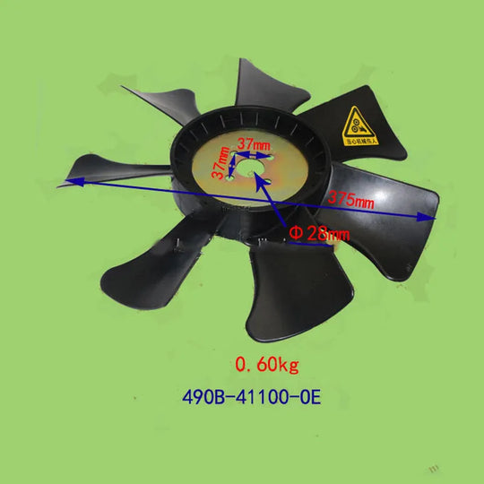Forklift Cooling fan blade engine 490BPG Part # 490B-41100-Replacement Aftermarket Parts
