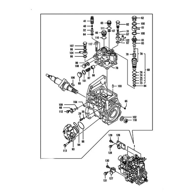 Fuel Injection Pump 729906-51370 for Yanmar Engine 4TNV94 4TNV94L 4TNV98-BeeSpareParts