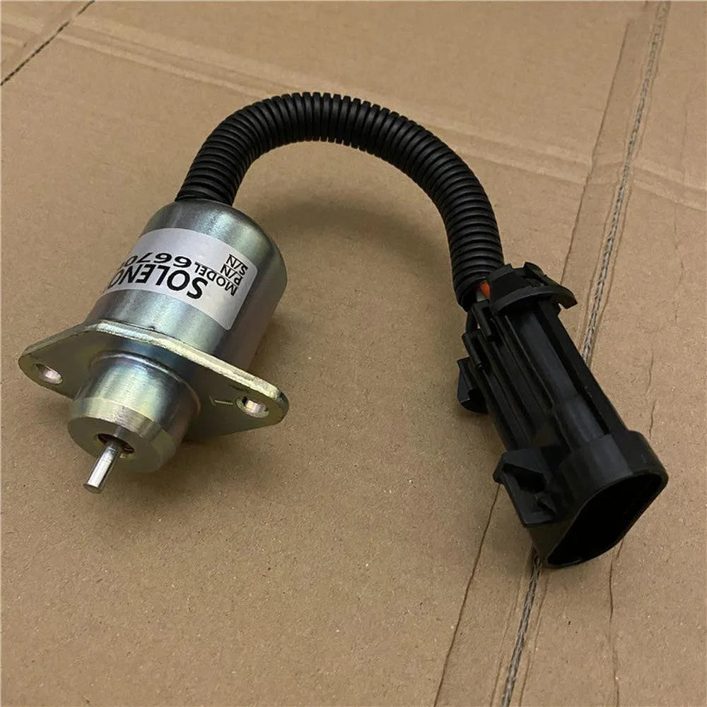 Fuel Shut Off Solenoid 6670602 for Bobcat 463 553 S70 S100-BeeSpareParts