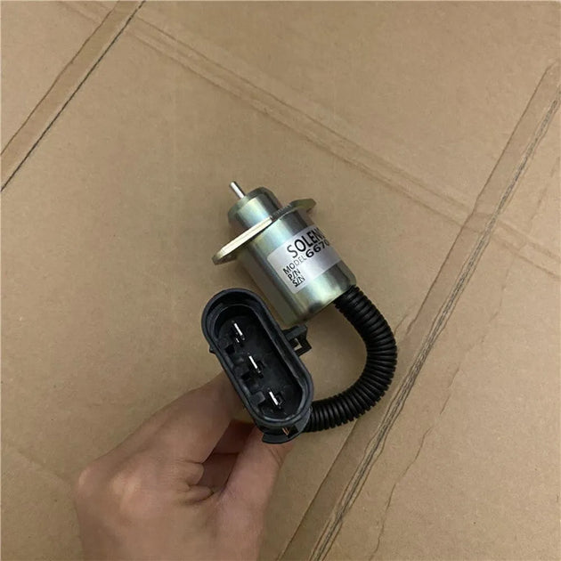 Fuel Shut Off Solenoid 6670602 for Bobcat 463 553 S70 S100-BeeSpareParts