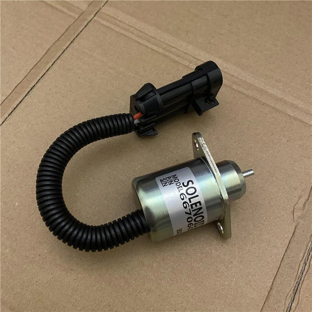 Fuel Shut Off Solenoid 6670602 for Bobcat 463 553 S70 S100-BeeSpareParts