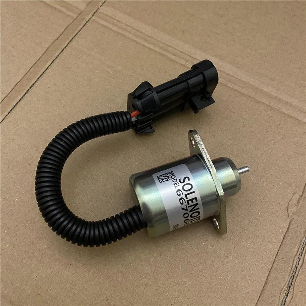 Fuel Shut Off Solenoid 6670602 for Bobcat 463 553 S70 S100-BeeSpareParts