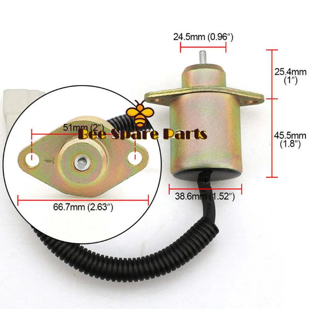 Fuel Solenoid 7023161 Fit For JLG Lift With Kubota D905 Engine 12V-Replacement Aftermarket Parts