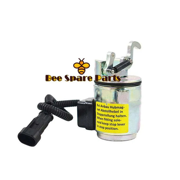 Fuel Stop Solenoid ZM 2904956 12V for Volvo L32 L35 ZL402C ZL502C ZL30 L30B L32B L35B ZL30B L20B Loader-Replacement Aftermarket Parts