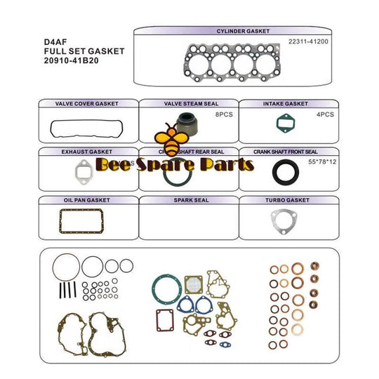Full Gasket Set Fits Hyundai Mighty 3.6L D4AF 86-98 # DFS-8111-Replacement Aftermarket Parts