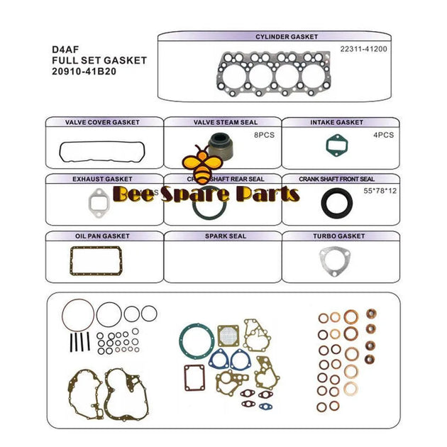 Full Gasket Set Fits Hyundai Mighty 3.6L D4AF 86-98 # DFS-8111-Replacement Aftermarket Parts