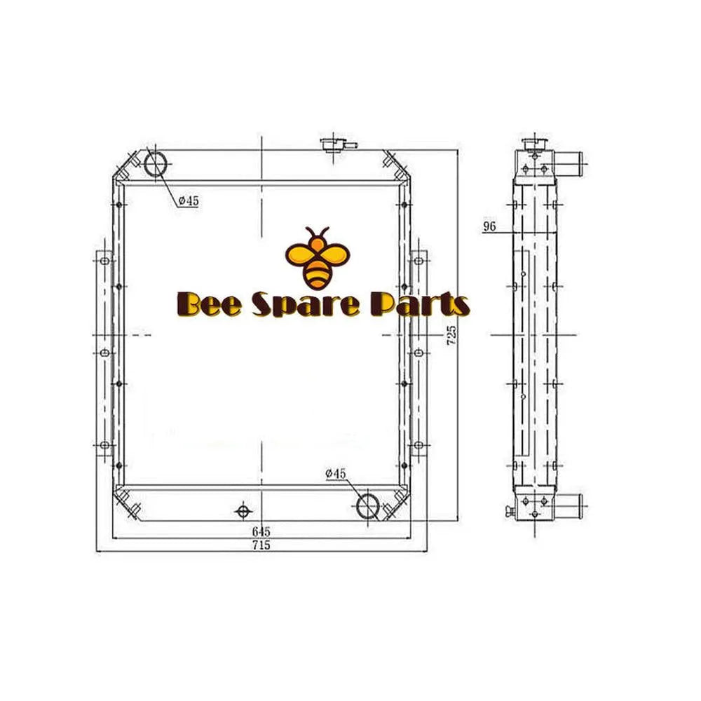 HD450-7 Radiator For Kato Excavator-Replacement Aftermarket Parts