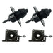 Hood Release 4 Pieces Set Upper and Lower Black Latches Assembl 20498998 82210369 Compatible with Volvo VNL 2004 - 2017 Models-BeeSpareParts