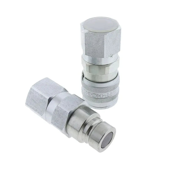 Hydraulic Flat Face Coupler Kit AT312470 KV14216 for John Deere 240 328 332 320D-BeeSpareParts