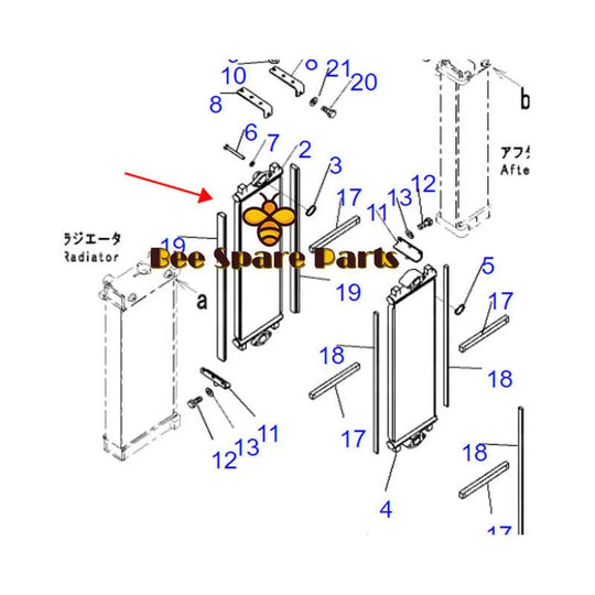 Hydraulic Oil Cooler 206-03-71120 for Komatsu Excavator PC308U PC210-7K PC210LC-7K PC210NLC-7K-BeeSpareParts