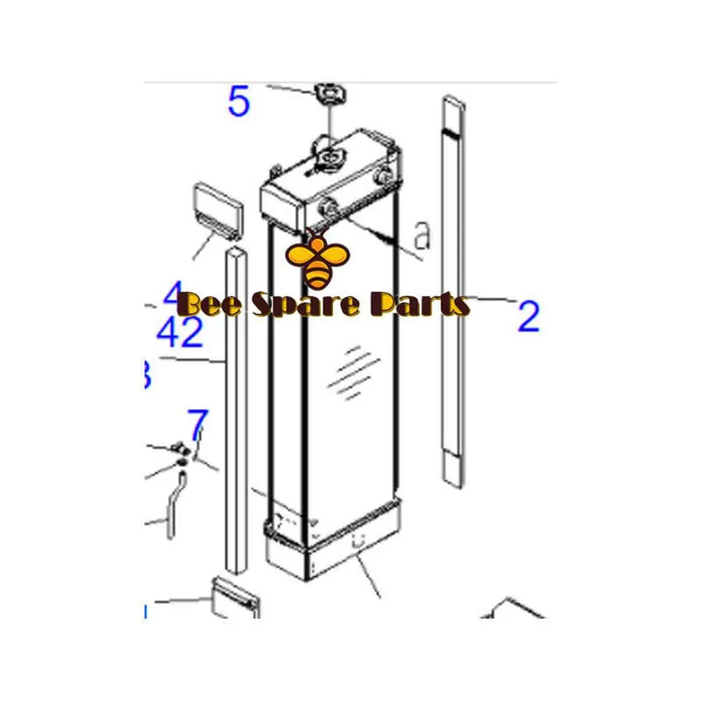 Hydraulic Oil Cooler 21K-03-71121 21K0371121 for Komatsu PC160-7 PC160LC-7-BeeSpareParts