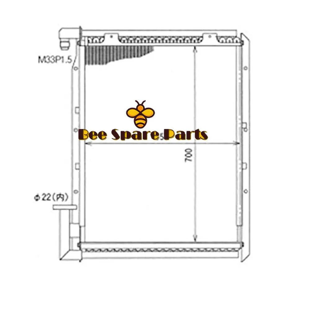 Hydraulic Oil Cooler 21Y-03-11111 21Y0311111 for Komatsu PC128US-1 PC128UU-1-BeeSpareParts