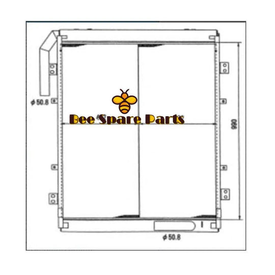 Hydraulic Oil Cooler 2452U432S2 for Kobelco SK300 SK300-2 SK300LC SK300LC-2 Excavator-BeeSpareParts