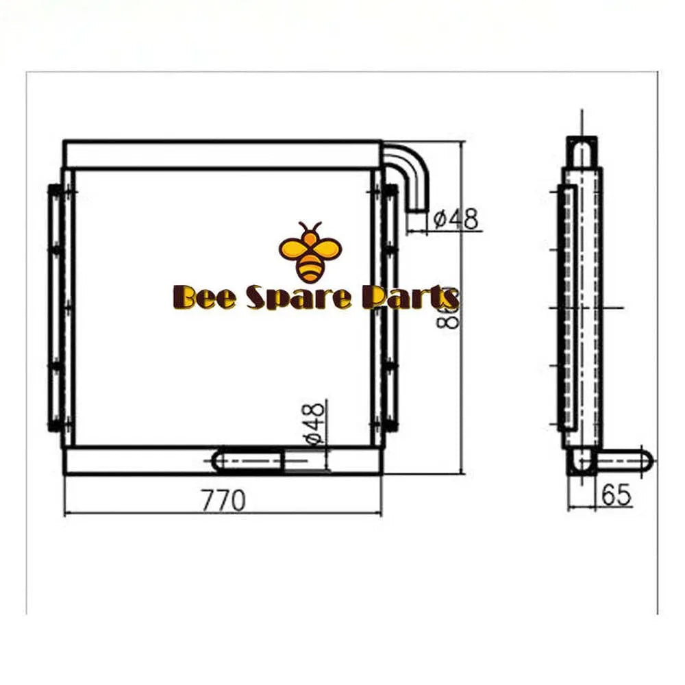 Hydraulic Oil Cooler for Kato Excavator HD900-Replacement Aftermarket Parts