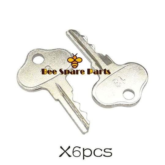 Ignition Keys 6PCS Compatible with Bobcat Elevator XRT1500 6505294-BeeSpareParts