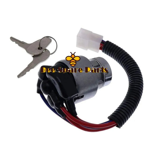 Ignition Switch 38180-31800 with 2 Keys for Kubota Tractor L1802 L2002 L2202-Replacement Aftermarket Parts