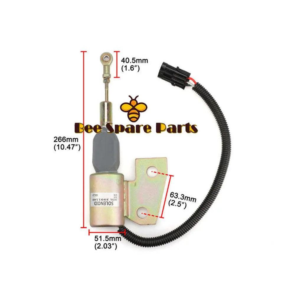 J991167 3991167 87420952 Fuel Shut off Solenoid for Case IH 580M 60XT 70XT 90XT 688G New Holland U80 LV80-BeeSpareParts