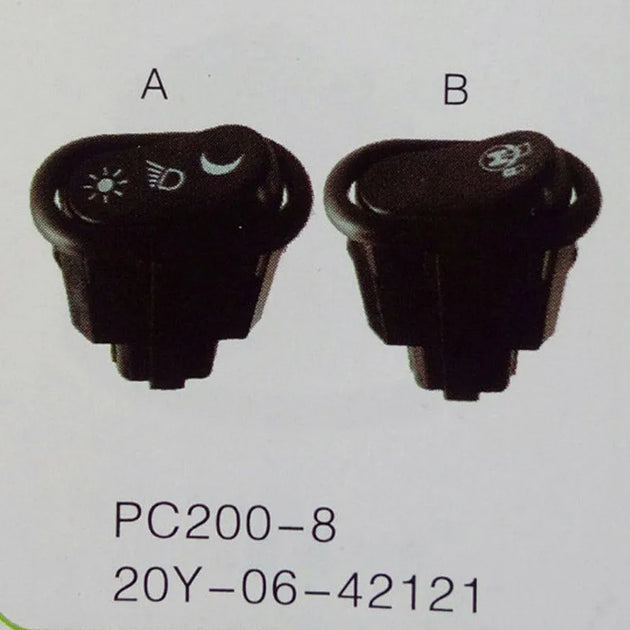 Light Switch 20Y-06-42121 A & B For Komatsu PC78US-8 PC88MR-8 PC130-8 PC200-8 PC300-8-BeeSpareParts