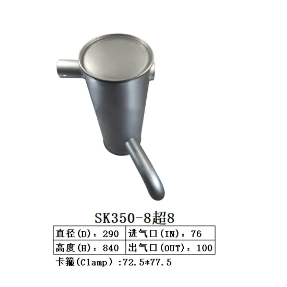 Muffler for Kobelco Excavator SK350-8 Height 840mm-BeeSpareParts