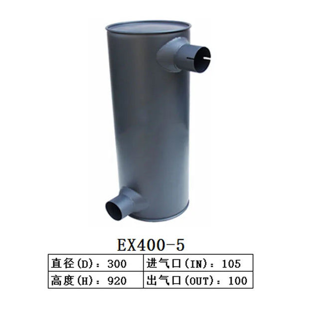 Muffler Silencer 4402995 for Hitachi Excavator EX400-5 EX450H-5 Engine 6RB1-Replacement Aftermarket Parts